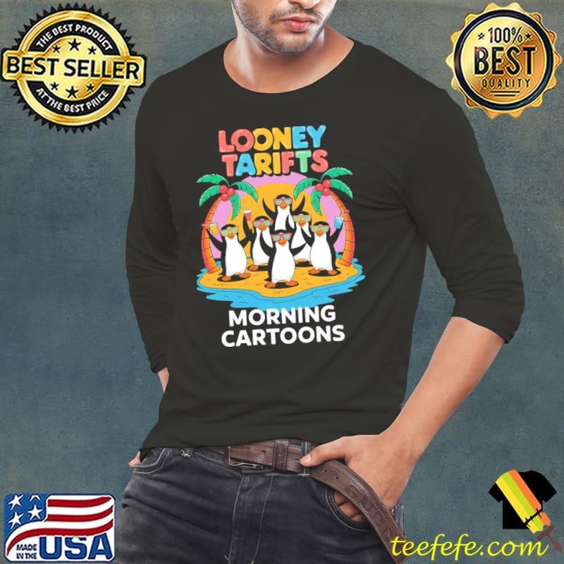 Looney Tariffs Political Relations Retro Penguin Tariff T-Shirt