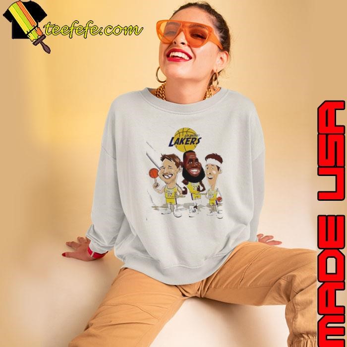 Los Angeles Lakers LeBron James Luka Doncic and Austin Reaves funny cartoons Sweatshirt