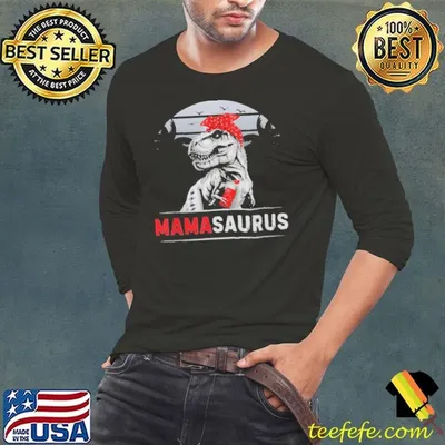 Mamasaurus Retro Dinosaur Family Day Mama Saurus Humor Vintage shirt