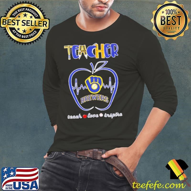Milwaukee Brewers Teachers’ Pride Heart Teacher Appreciation Week shirt