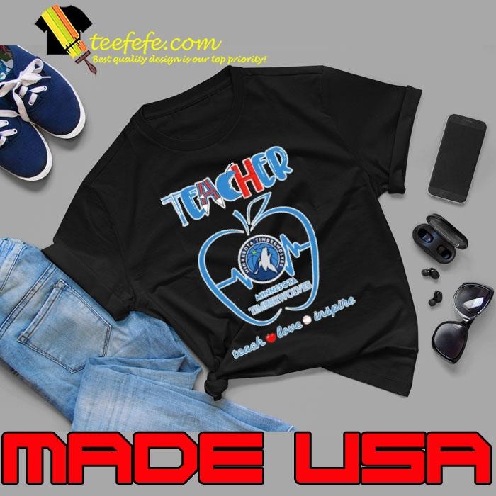 Minnesota Timberwolves teacher apple teach love inspire Unisex