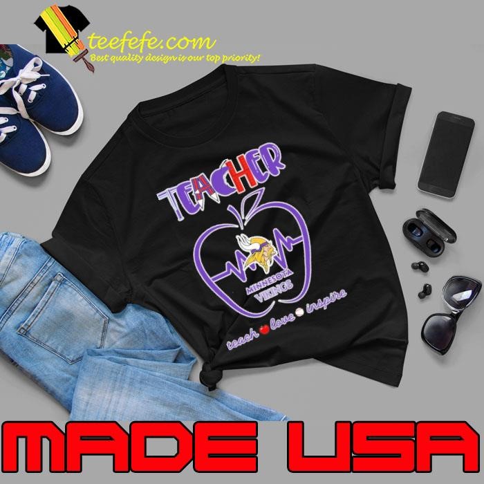 Minnesota Vikings teacher apple teach love inspire Unisex