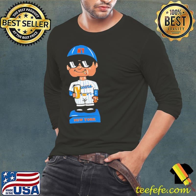 New York Mets Beer Sunglasses Cigarette Cartoon Baseball Statue shirt