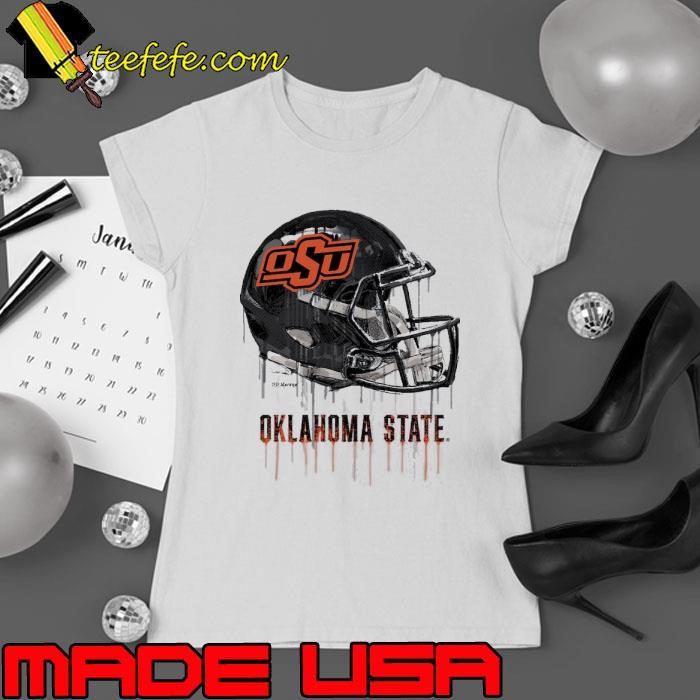 Oklahoma State Cowboys Infant Dripping Football Helmet Ladies tee