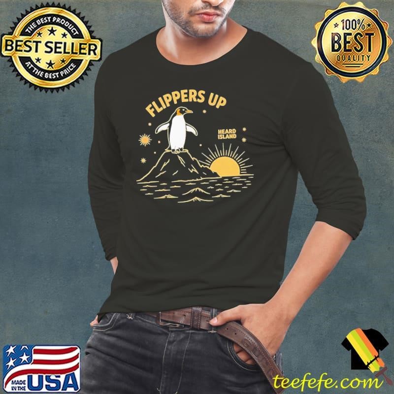 Penguins Flippers Up Heard Island Tariffs FDT Long Sleeve Tee