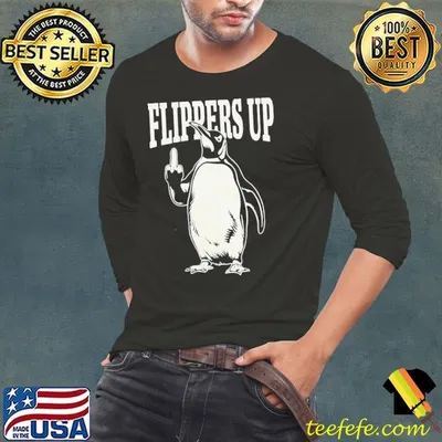 Penguins Flippers Up Middle Finger shirt