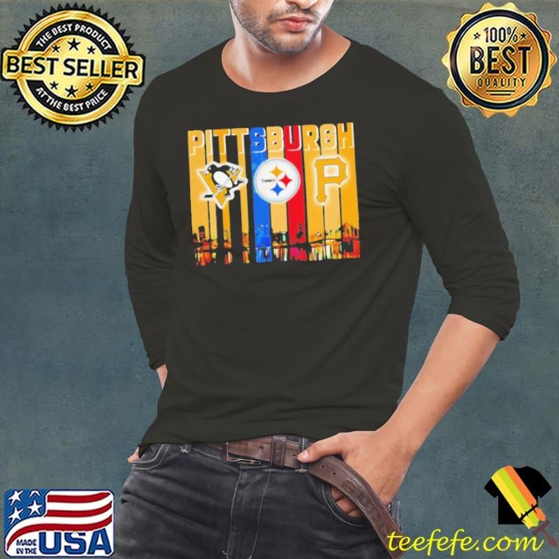 Pittsburgh Penguins x Pittsburgh Steelers x Pittsburgh Pirates night city shirt