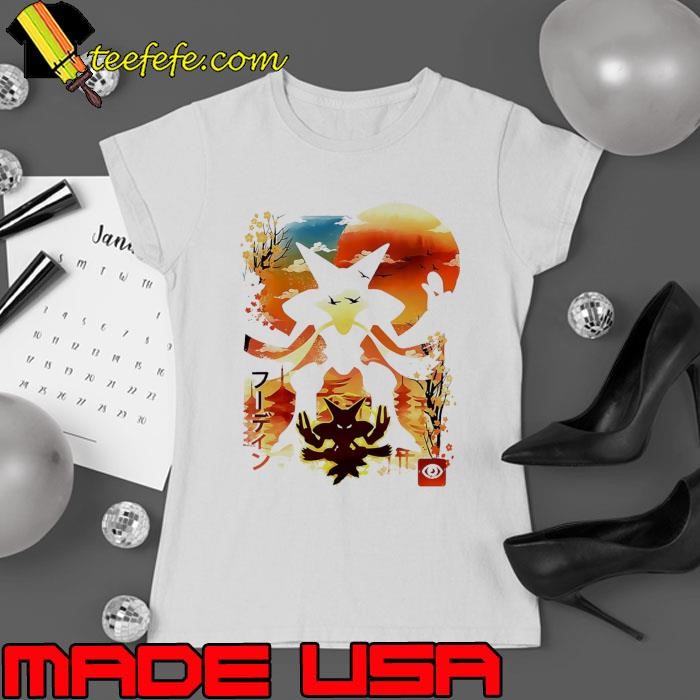 Pokémon Alakazam psych magician landscape Japanese style Ladies tee