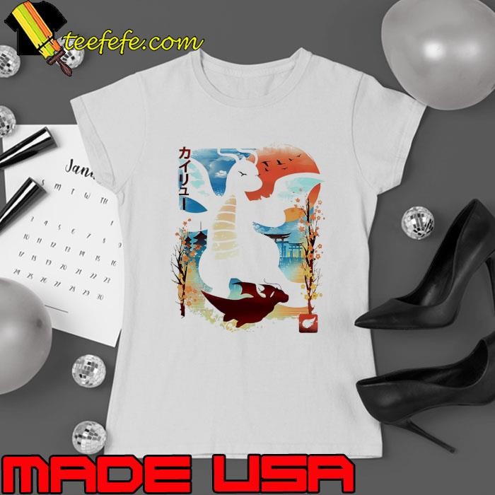 Pokémon Dragonite dragon type landscape Japanese style Ladies tee