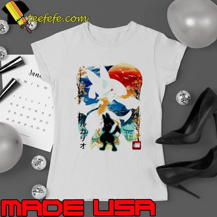 Pokémon Lucario fighting type landscape Japanese style Ladies tee