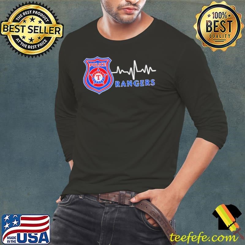 Police heart rate Texas Rangers Long Sleeve Tee