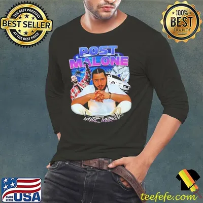 Post Malone the White Iverson shirt
