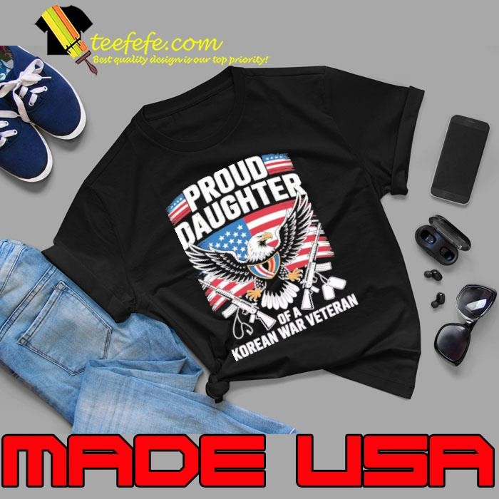 Proud Daughter of a Korean War Veteran Eagle American Flag Unisex