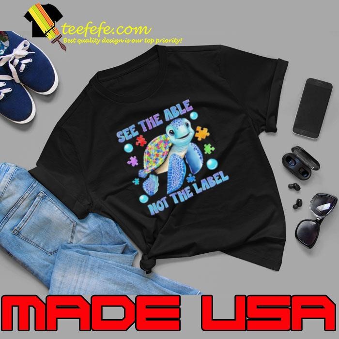 Puzzle piece turtle see the able not the label Unisex