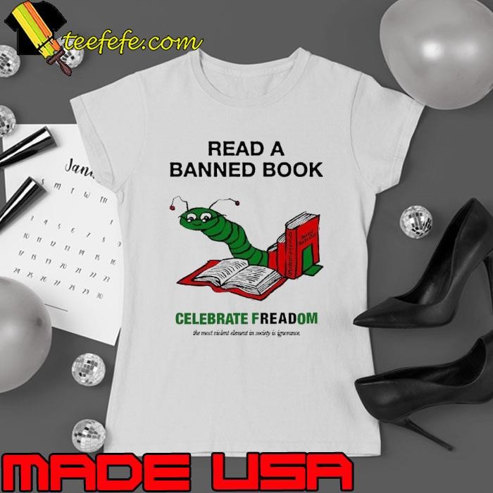 Read a banned book celebrate freadom Ladies tee