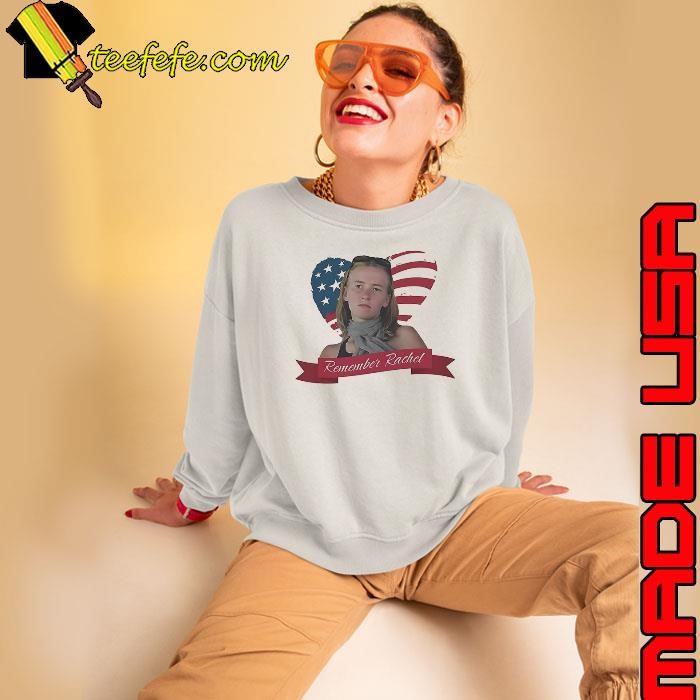 Remember Rachel Corrie Heart American Flag Sweatshirt