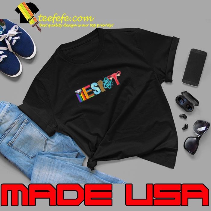 Resist Shirt With Pride Flag Unisex