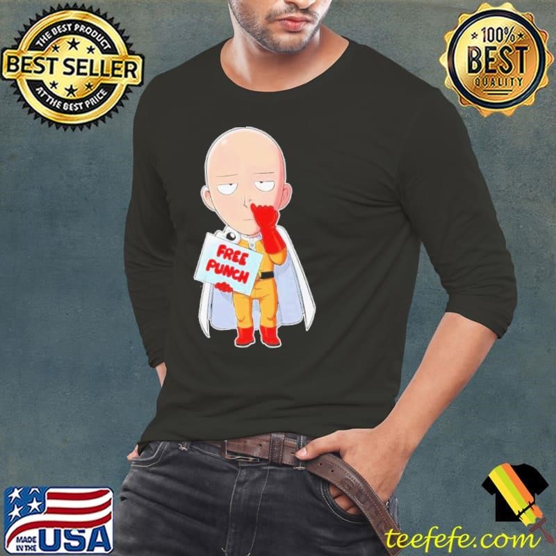 Saitama One-Punch Man free Punch Long Sleeve Tee