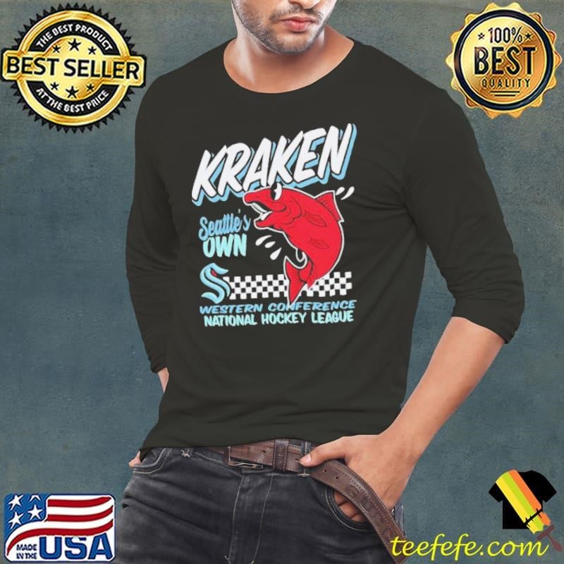Seattle Kraken Western Conference National Hockey League Deep Sea Blue Local Food Long Sleeve Tee