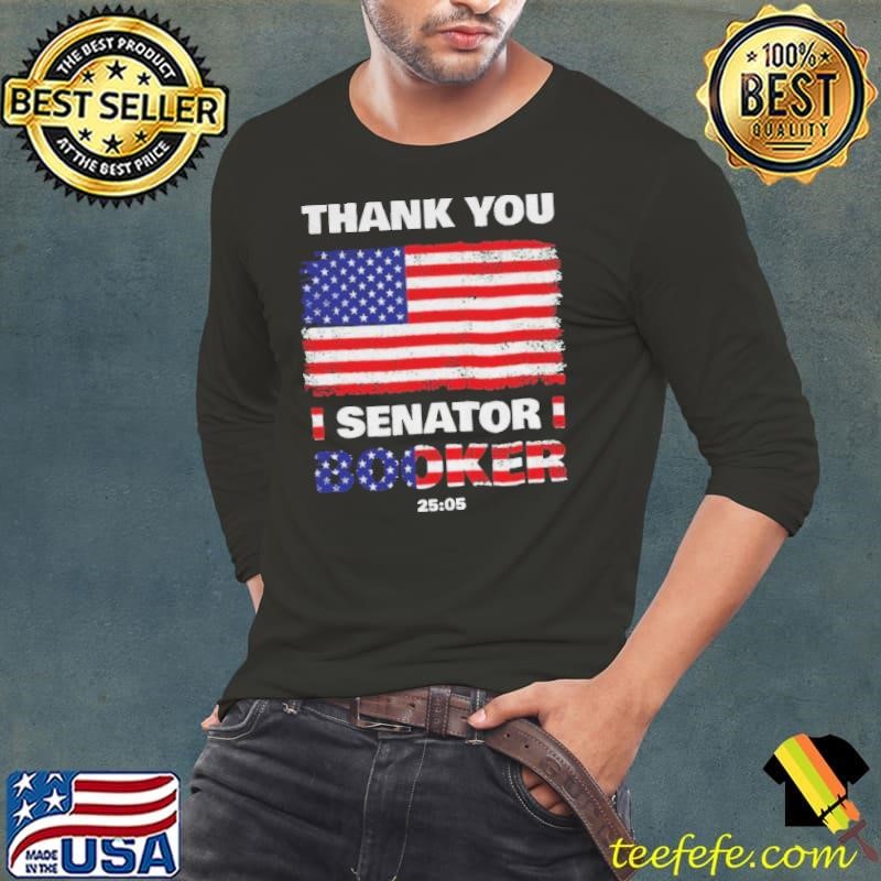 Senator Cory Booker Thank You Senator Booker 25 05 American flag shirt