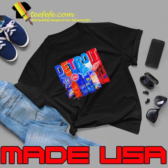 Skyline Detroit city sports logo team Unisex
