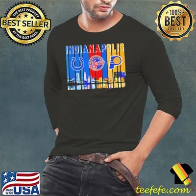 Skyline Indianapolis sports Colts Fever and Pacers logo shirt