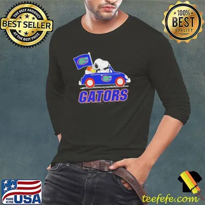 Snoopy And Woodstock Driving Florida Gators Basketball Shirt