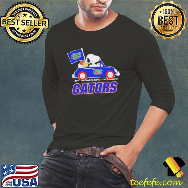 Snoopy And Woodstock Driving Florida Gators Basketball Long Sleeve Tee