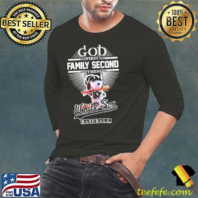 Snoopy God first family second the Chicago White Sox baseball shirt