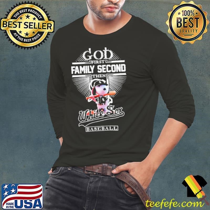 Snoopy God first family second the Chicago White Sox baseball shirt