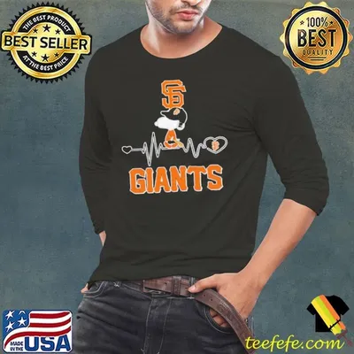 Snoopy heartbeat San Francisco Giants shirt