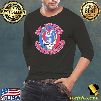 St Louis Cardinals X Grateful Dead Bear Skull shirt