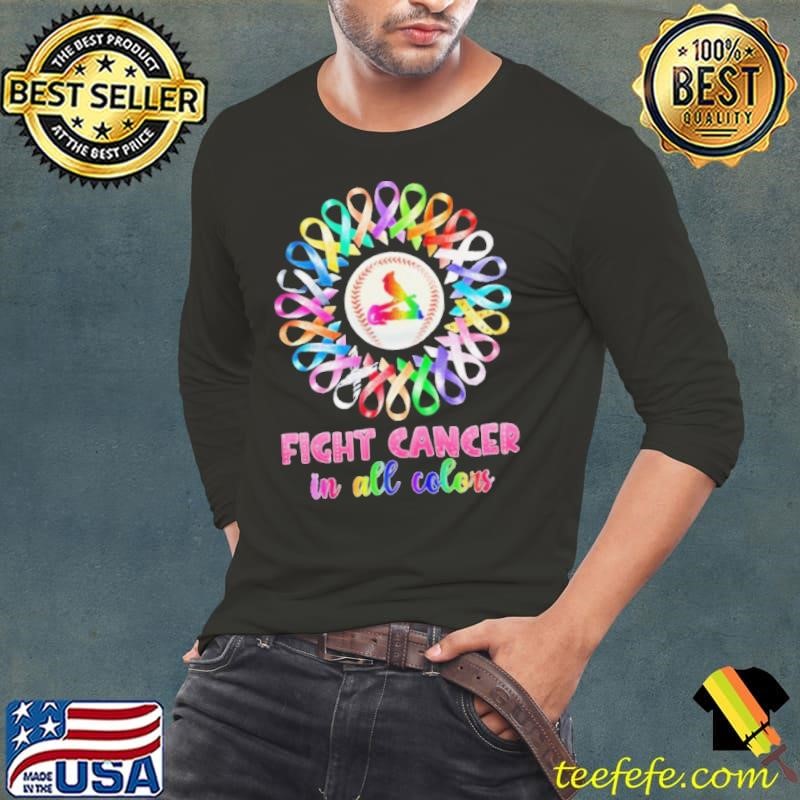 St Louis Cardinals fight cancer in all colors shirt