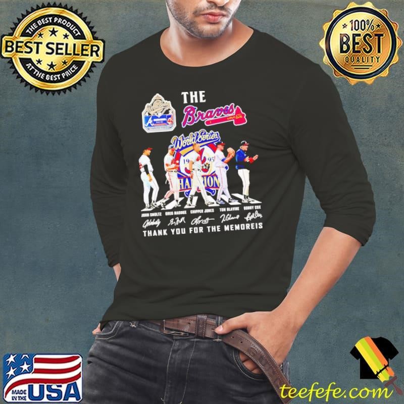 The Braves World Series thank you for the memories signature Long Sleeve Tee
