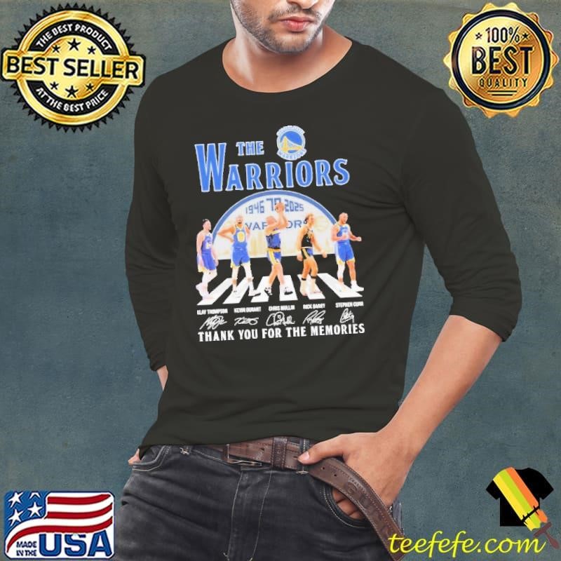 The Golden State Warriors 1946 2025 79TH Thank You For The Memories Road Abbey Signatures shirt