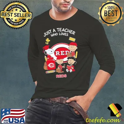 The Peanuts just a teacher who love Cincinnati Reds shirt
