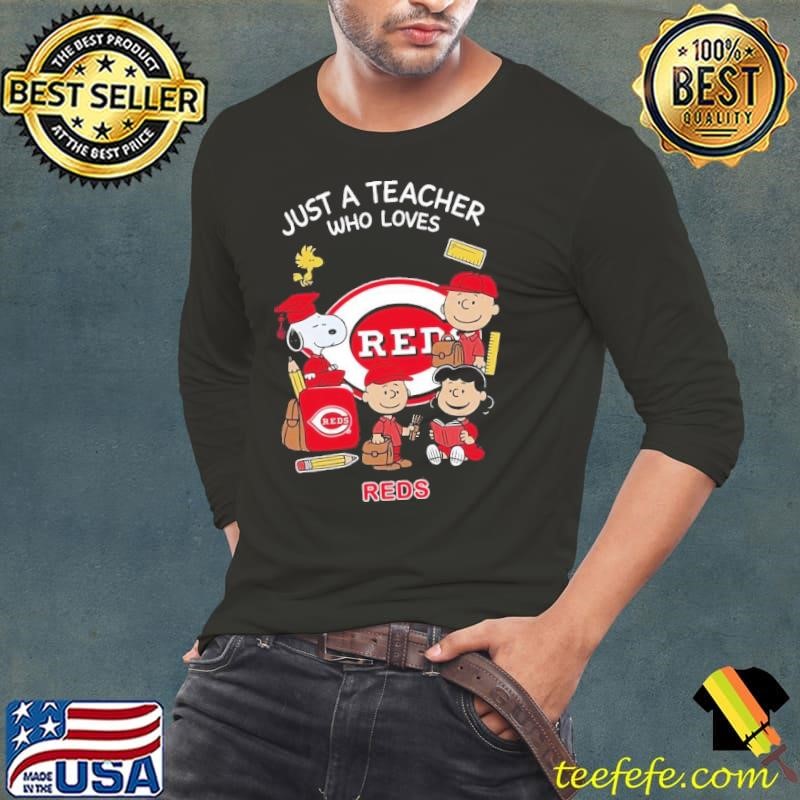 The Peanuts just a teacher who love Cincinnati Reds shirt