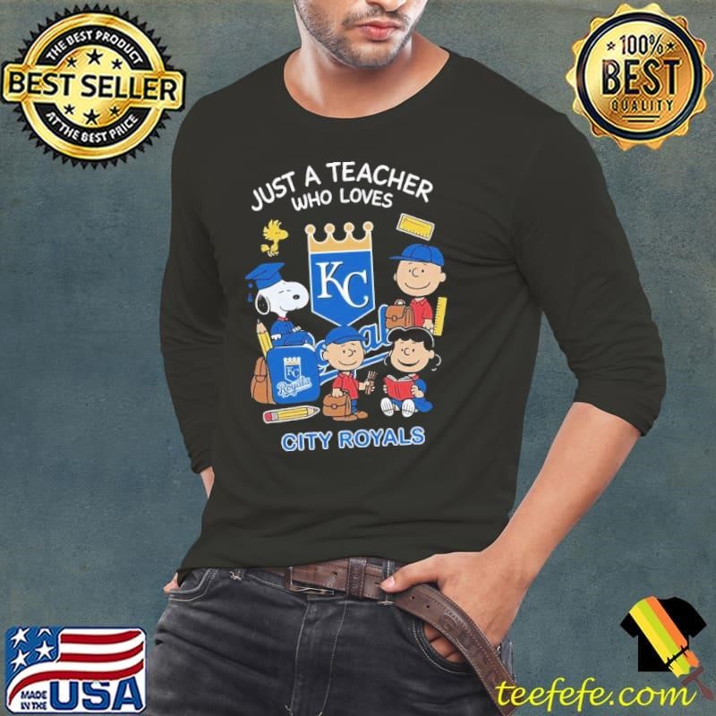 The Peanuts just a teacher who love Kansas City Royals shirt