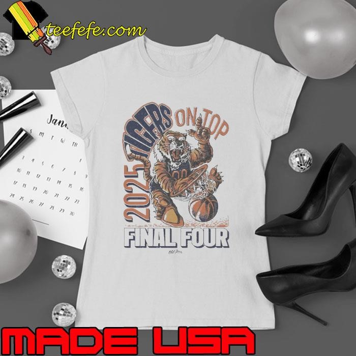 Tigers On Top BBall Auburn Tigers Basketball NCAA Final Tour 2025 Mascot shirt