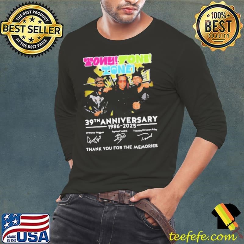 Tony Toni Tone 39th anniversary 1986 2025 thank you for the memories signature shirt