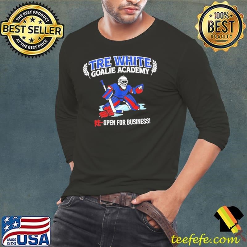 Tre White goalie academy re-open for business shirt