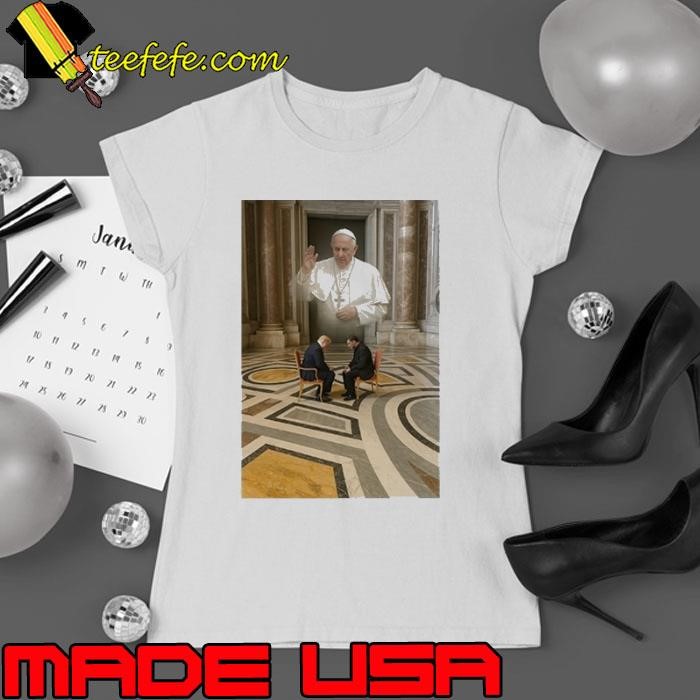 Trump Zelensky Pope Francis St Peters Basilica Ladies tee