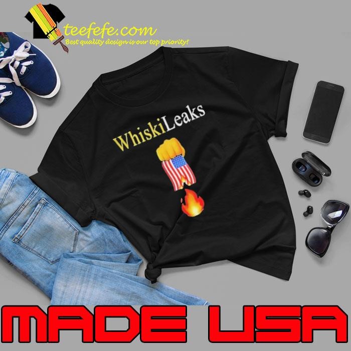 Whiskileaks fist USA flag fire Unisex