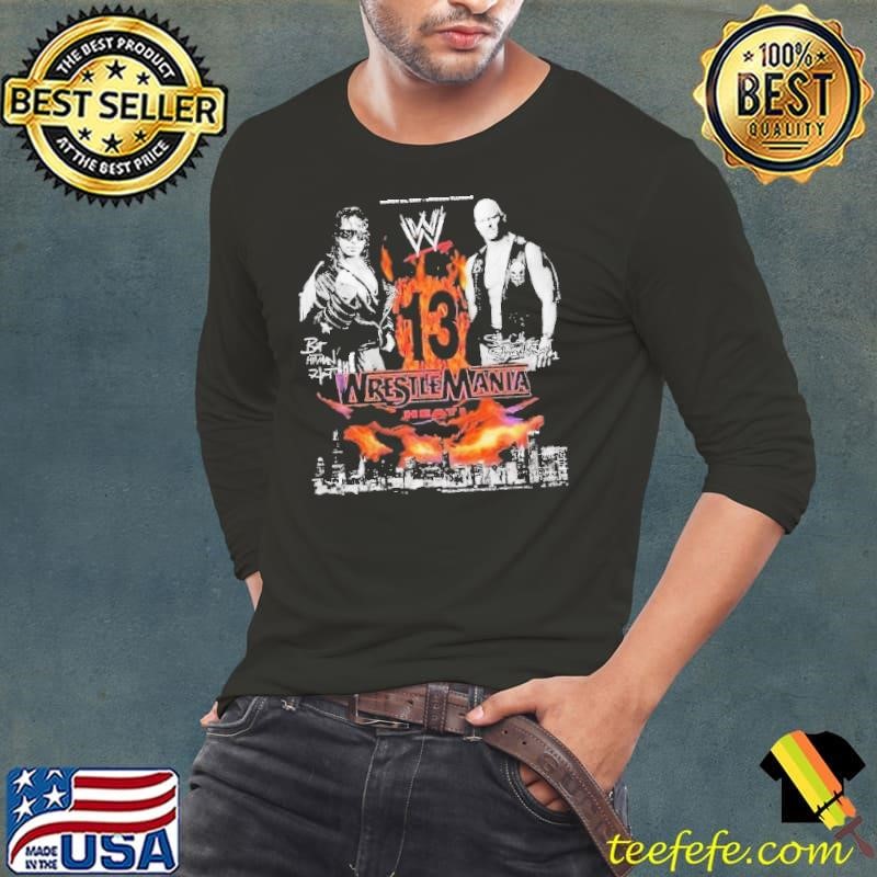 WrestleMania 13 Bret Hart vs. Stone Cold Steve Austin Boxy Long Sleeve Tee