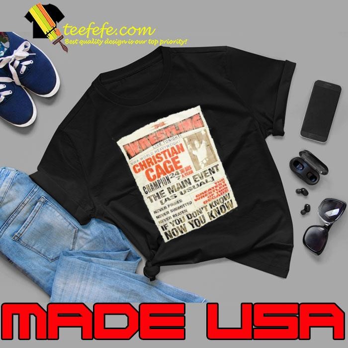 Wrestling Christian Cage the main event if you don’t know now you know vinatge Unisex
