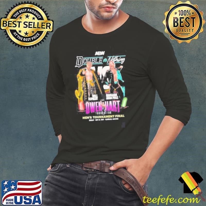 AEW Double or Nothing 2025 Will Ospreay vs Hangman Adam Page Owen Hart Foundation Men’s Final Matchup Long Sleeve Tee