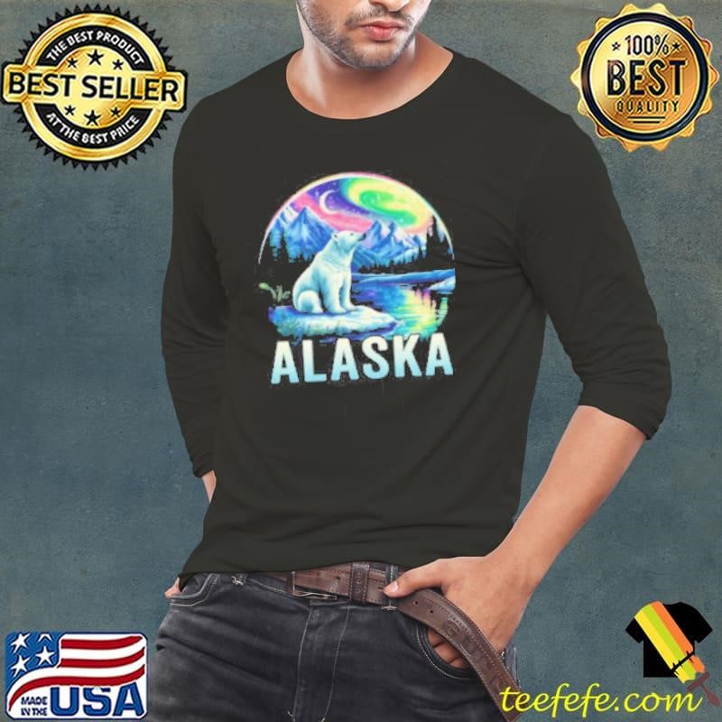 Alaska Northern Lights Aurora Viewing Vacation Alaska Trip Long Sleeve Tee