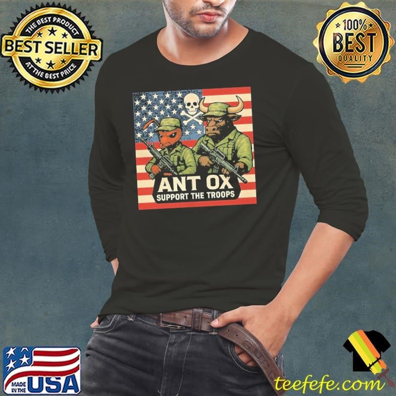 Ant Ox The Memorial Day support The Troops Buffalo American Flag shirt