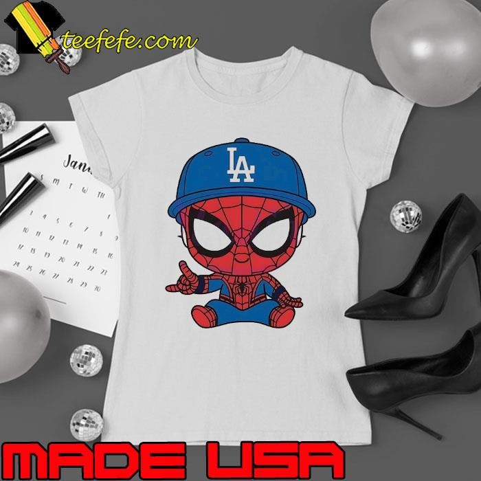 Baby Spiderman Los Angeles Dodgers Ladies tee