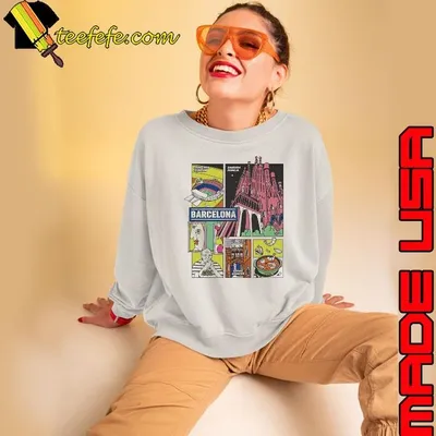 Barcelona Colorful City graphic shirt